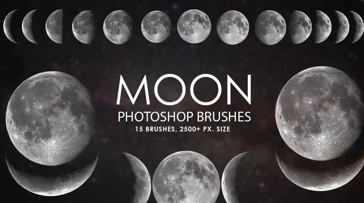 Free Download Brushes Moon Pack Photoshop ABR